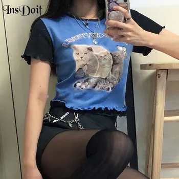 InsDoit Punk Streetwear Animal Print Short Sleeve T Shirt Gothic Black Blue Patchwork O Neck Tshirt Harajuku Casual T-shirts
InsDoit Punk Streetwear Animal Print Short Sleeve T Shirt Gothic Black Blue Patchwork O Neck Tshirt Harajuku Casual T-shirts