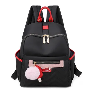 

Large Capacity Multifunction Candy Color Backpack Women High Quality Oxford Cloth Panelled Color Travel Bag Preppy Style Daypack