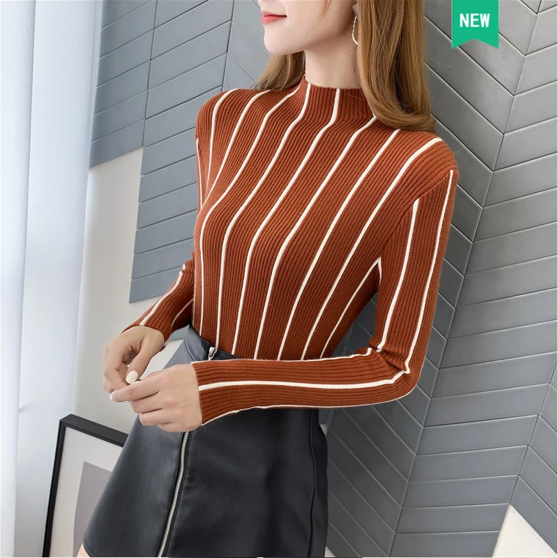 2019 осень и зима новый вертикальный вязаный свитер-0m340 | Женская одежда