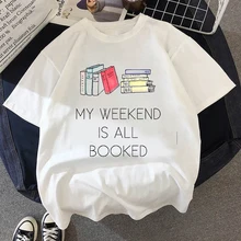 Women Vintage Style Fashion Heavy books Print Funny Summer T shirt Women Princess Short T Shirt 
Women Vintage Style Fashion Heavy books Print Funny Summer T shirt Women Princess Short T Shirt