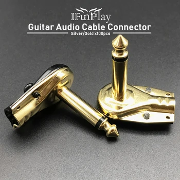 100pcs 6.35mm Elbow 90Degree Audio Microphone Plug Power Amplifier Adapter Connector Right Angle Mono Guitar Plug
100pcs 6.35mm Elbow 90Degree Audio Microphone Plug Power Amplifier Adapter Connector Right Angle Mono Guitar Plug