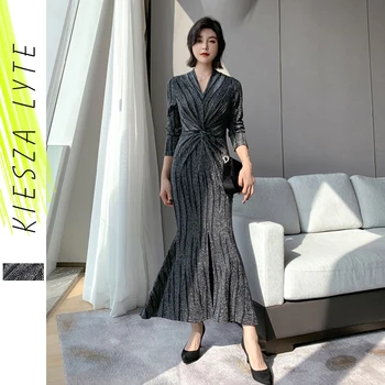 Women Wrap Party Dress Elegant Silver Silk Knitting Crosses Slim Evening Midi Fishtail Dresses 2020 Spring Women Clothing
Women Wrap Party Dress Elegant Silver Silk Knitting Crosses Slim Evening Midi Fishtail Dresses 2020 Spring Women Clothing