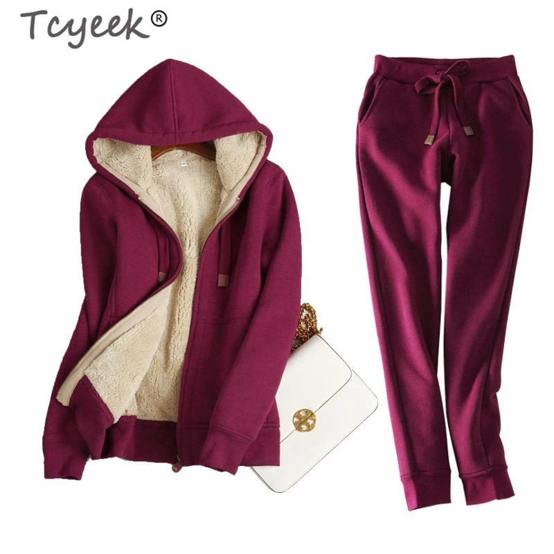Спортивный костюм Tcyeek Женский комплект из двух предметов зимние женские