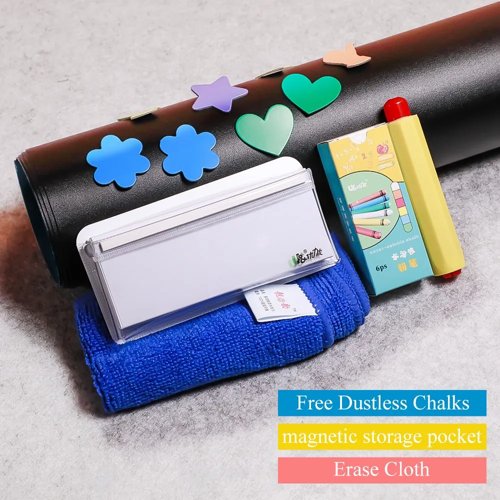 Magnetic Chalkboard Sticker for Wall, Self Adhesive Chalkboard Black Board Contact Paper with Chalks
Magnetic Chalkboard Sticker for Wall, Self Adhesive Chalkboard Black Board Contact Paper with Chalks