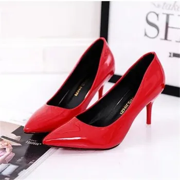 2020 Sexy Women Shoes Red Pointed Toe Pumps Patent Leather Dress Shoes High Heels Boat Shoes Wedding Shoes Zapatos Mujer 8cm
2020 Sexy Women Shoes Red Pointed Toe Pumps Patent Leather Dress Shoes High Heels Boat Shoes Wedding Shoes Zapatos Mujer 8cm