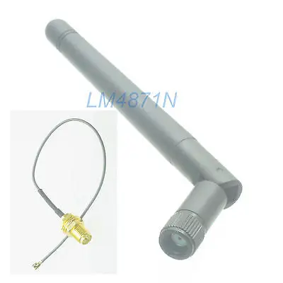 DHL/EMS 20 LOTS Antenna 2.4GHz 3dBi RP.SMA + IPX U.FL pigtail cable for Mini PCI Wireless Card -d2
DHL/EMS 20 LOTS Antenna 2.4GHz 3dBi RP.SMA + IPX U.FL pigtail cable for Mini PCI Wireless Card -d2