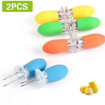 2pcs Stainless Steel Corn Forks Holder BBQ Prongs Skewers Fork Hot Dog Fruit Dessert Cake Fork Tableware Kitchen Gadget BBQ Tool
2pcs Stainless Steel Corn Forks Holder BBQ Prongs Skewers Fork Hot Dog Fruit Dessert Cake Fork Tableware Kitchen Gadget BBQ Tool