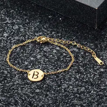 Fabulous 100% Real Stainless Steel Gold Filled A-Z Initial Name Letter Charm Bracelet for Women Female
Fabulous 100% Real Stainless Steel Gold Filled A-Z Initial Name Letter Charm Bracelet for Women Female