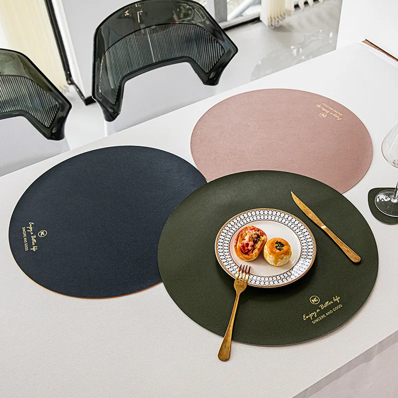 2021 New Double Sides Can Be Used Leather Placemat Tableware Pad Heat Resistence Non-Slip Tablemat Coaster Tablewares Pads Mats
2021 New Double Sides Can Be Used Leather Placemat Tableware Pad Heat Resistence Non-Slip Tablemat Coaster Tablewares Pads Mats