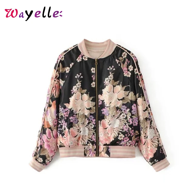 Boho Bomber Jacket Floral Print Zippers Women Jackets and Coats Winter Long Sleeve Streetwear Coat Women Chic Cropped Jacket
Boho Bomber Jacket Floral Print Zippers Women Jackets and Coats Winter Long Sleeve Streetwear Coat Women Chic Cropped Jacket