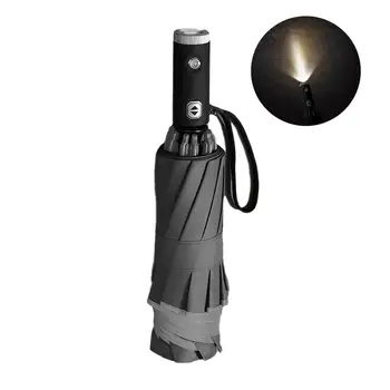 Creative Travel Umbrella Automatic Folding Flashlight Night Line LED Light Umbrella Windproof Business Men Umbrella
Creative Travel Umbrella Automatic Folding Flashlight Night Line LED Light Umbrella Windproof Business Men Umbrella