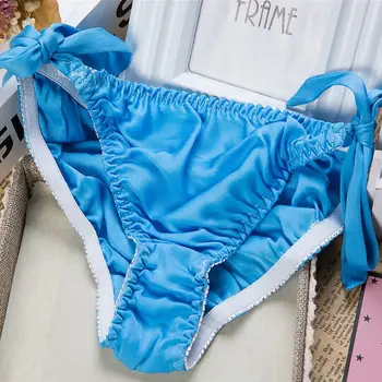 Moxeay 100% Pure Silk Satin Lace Up Lingerie Female Breifs Seamless Womens Knickers Sexy Bikini Underwear Laddies Underpants
Moxeay 100% Pure Silk Satin Lace Up Lingerie Female Breifs Seamless Womens Knickers Sexy Bikini Underwear Laddies Underpants