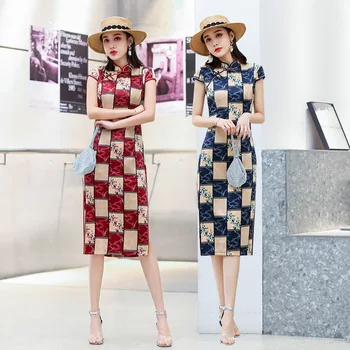 Female Print Flower Mandarin Collar Cheongsam Chinese Traditional Qipao Evening Party Dress Big Size 3XL 4XL Vestidos
Female Print Flower Mandarin Collar Cheongsam Chinese Traditional Qipao Evening Party Dress Big Size 3XL 4XL Vestidos