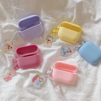 Cute Silicone Cover With Bear Keychain For Airpods pro Kawaii Wireless Bluetooth Soft Earphone Case For Airpods 2 Accessories
Cute Silicone Cover With Bear Keychain For Airpods pro Kawaii Wireless Bluetooth Soft Earphone Case For Airpods 2 Accessories