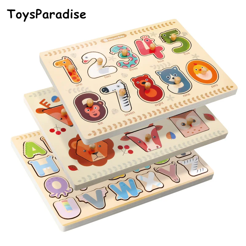 Montessori Number/Alphabet Recognition Puzzles Wooden Toys For Kids GoryeoBaby Korea Carton Hand Gripper Board Educational Gift
Montessori Number/Alphabet Recognition Puzzles Wooden Toys For Kids GoryeoBaby Korea Carton Hand Gripper Board Educational Gift