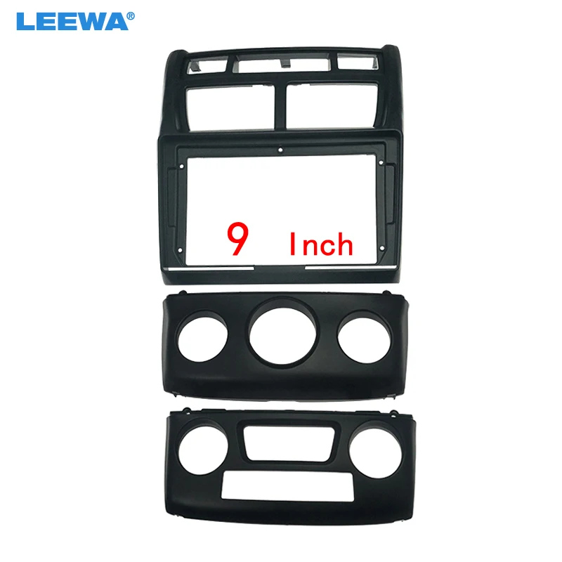 

LEEWA Car Audio Face Plate Fascia Frame For KIA Sportage 05-09 9" Big Screen CD/DVD Player Panel Dash Mount Kit #CA6934