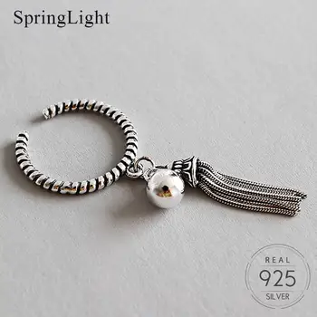 Springlight Unique Design Twisted Round Bead Tassel Ring Real 925 Sterling Silver Handmade Fine Jewelry Rings for Women Gift
Springlight Unique Design Twisted Round Bead Tassel Ring Real 925 Sterling Silver Handmade Fine Jewelry Rings for Women Gift