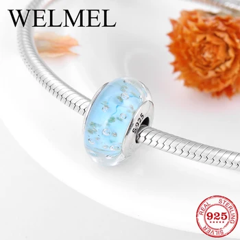 High Quality Murano Glass Beads Blue Bubble 925 Sterling Silver Charms for DIY Bracelets Fit Original European Jewelry Making 
High Quality Murano Glass Beads Blue Bubble 925 Sterling Silver Charms for DIY Bracelets Fit Original European Jewelry Making