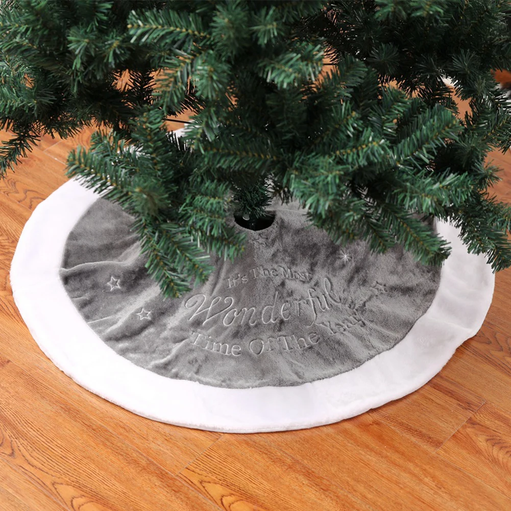 90cm Plush Christmas Tree Skirt Embroidery Short Velvet Carpet Mat Christmas Christmas Tree Foot Cover Carpet For Home New Year
90cm Plush Christmas Tree Skirt Embroidery Short Velvet Carpet Mat Christmas Christmas Tree Foot Cover Carpet For Home New Year