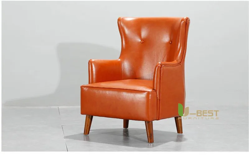 living room furniture modern chair Italian design wooden frame chair leisure chair single fabric sofa chair (1)