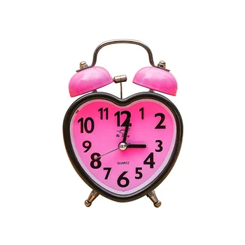 Heart Shape Double Bell Alarm Clock No Ticking Twin Bell Alarm Clock with Nightlight for Kids Girls Bedrooms (Random Color)
Heart Shape Double Bell Alarm Clock No Ticking Twin Bell Alarm Clock with Nightlight for Kids Girls Bedrooms (Random Color)