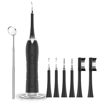 Electric Protable Sonic Dental Scaler Tooth Calculus Remover Cleaner Tooth Stains Tartar Tool with 5 Replaceable Brush Head
Electric Protable Sonic Dental Scaler Tooth Calculus Remover Cleaner Tooth Stains Tartar Tool with 5 Replaceable Brush Head