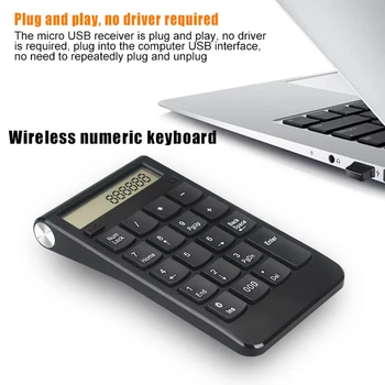 Mini Number Keyboard 2.4G Wireless USB Plug and Play Portable with Display Screen New Arrival
Mini Number Keyboard 2.4G Wireless USB Plug and Play Portable with Display Screen New Arrival