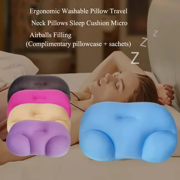 3D Neck Micro Airball Pillow Deep Sleep Addiction Head Rest Air Cushion Pressure Relief Washable Free Pillowcase + Sachet
3D Neck Micro Airball Pillow Deep Sleep Addiction Head Rest Air Cushion Pressure Relief Washable Free Pillowcase + Sachet