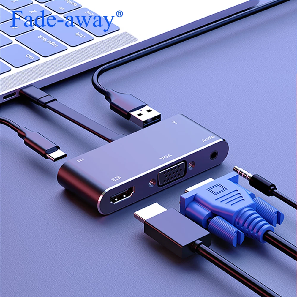 USB Type C USB-C to HDMI 4K VGA 3.5mm Audio Jack USB 3.0 HUB Thunderbolt 3 Adapter for MacBook Pro Samsung Note 8 S8 S9 Nintendo
USB Type C USB-C to HDMI 4K VGA 3.5mm Audio Jack USB 3.0 HUB Thunderbolt 3 Adapter for MacBook Pro Samsung Note 8 S8 S9 Nintendo