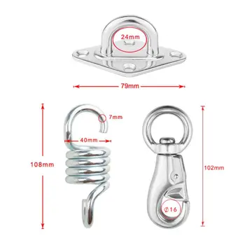 Hammock Chair Hanging Kit Spring Swivel Hooks Ceiling Mount Tool Set Accessories for Idoor Outdoor Swing Lazy Chair
Hammock Chair Hanging Kit Spring Swivel Hooks Ceiling Mount Tool Set Accessories for Idoor Outdoor Swing Lazy Chair