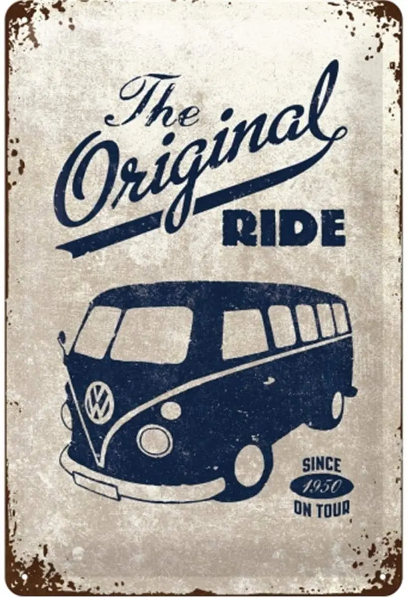 Жестяной знак Volkswagen Bulli T1 в стиле ретро оригинальный подарок на автобус VW