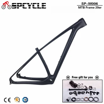 

Spcycle 29er T1000 Carbon MTB Frame Ultralight 29er Mountain Bike Carbon Frame Compatible with 142*12mm Thru Axle And 135*9mm QR