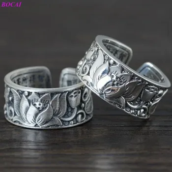 s990 pure silver ring for men and women Thai silver retro craft index finger ring female male Chinese style Heart Sutra ring
s990 pure silver ring for men and women Thai silver retro craft index finger ring female male Chinese style Heart Sutra ring