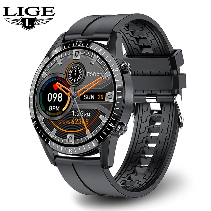 LIGE Smart Watch Full Touch Screen Fitness Watch Blood Pressure Heart Rate Monitoring Bluetooth Call Waterproof Smartwatch Men
LIGE Smart Watch Full Touch Screen Fitness Watch Blood Pressure Heart Rate Monitoring Bluetooth Call Waterproof Smartwatch Men