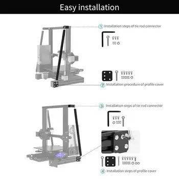 Supporting Rod Set Replacement Front Bracket Upgrade Professional Durable Practical L Shape 3d Printer Part DIY Tie For Ender 3 
Supporting Rod Set Replacement Front Bracket Upgrade Professional Durable Practical L Shape 3d Printer Part DIY Tie For Ender 3