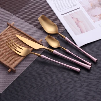 Matte Cutlery Set 24 Piece Forks Knives Spoons Dinnerware Set 304 Stainless Steel Tableware Luxury Golden Cutlery Set Tableware
Matte Cutlery Set 24 Piece Forks Knives Spoons Dinnerware Set 304 Stainless Steel Tableware Luxury Golden Cutlery Set Tableware