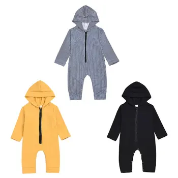 Infant Newborn Baby Boys Girl Rompers Long Sleeve Zipper Vertical Striped Cotton Hoodie Romper Jumpsuit Clothes Outfits
Infant Newborn Baby Boys Girl Rompers Long Sleeve Zipper Vertical Striped Cotton Hoodie Romper Jumpsuit Clothes Outfits