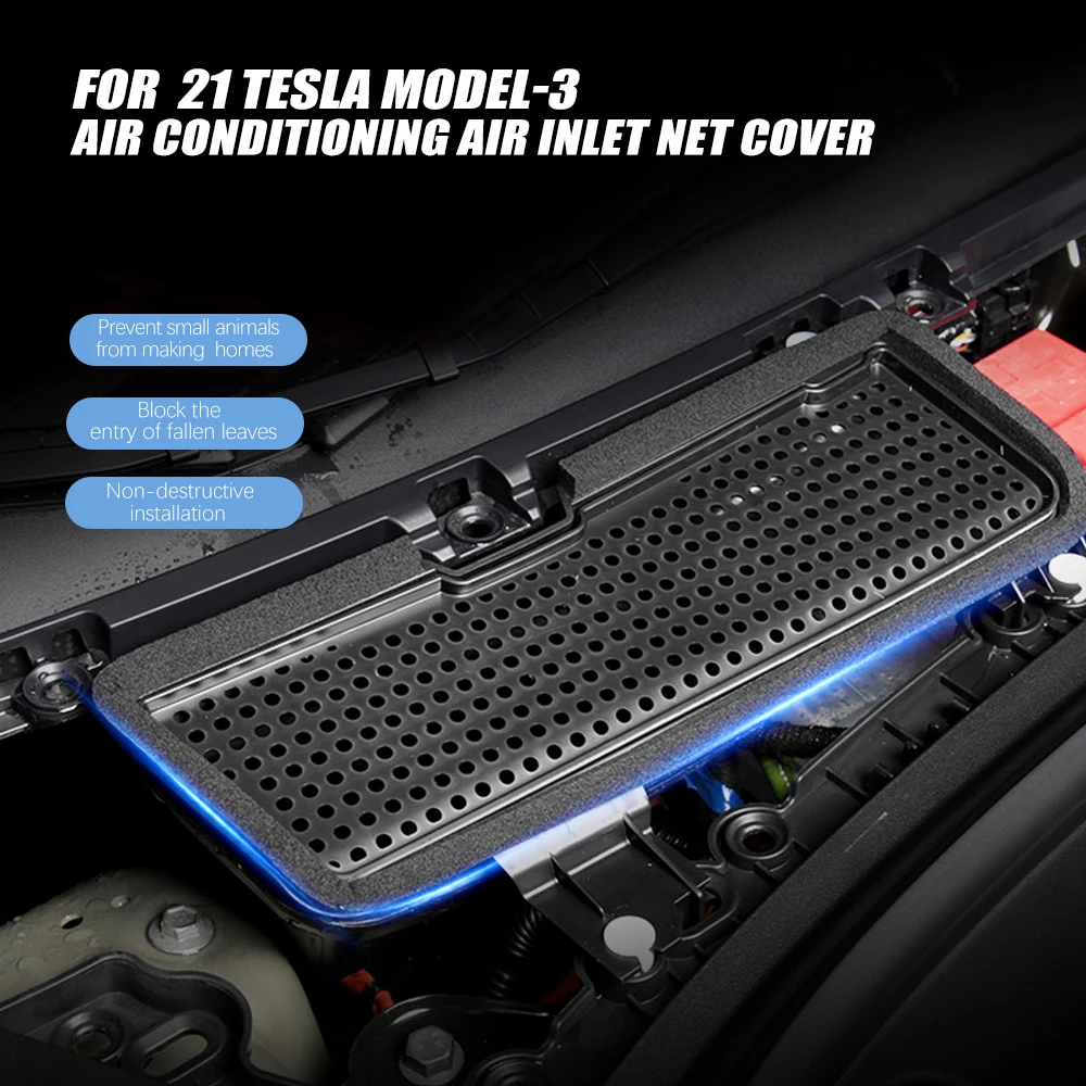 Air Protection Flow Vent Cover Trim Auto Conditioner Port Insect Net Inlet Protective for Tesla Model 3 | Автомобили и мотоциклы
