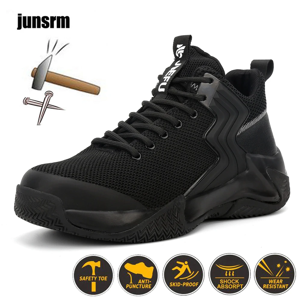 Lightweight and breathable safety shoes, insulated soles, puncture-proof, steel toe cap, outdoor work boots, toe protection
Lightweight and breathable safety shoes, insulated soles, puncture-proof, steel toe cap, outdoor work boots, toe protection