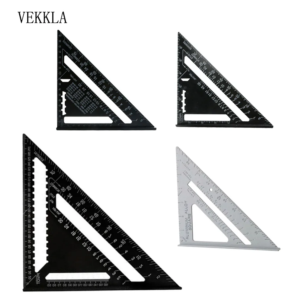7/12 inch Metric Aluminum Alloy Triangle Ruler Protractor Woodworking Measurement Tool Quick Read Square Layout Gauge Measuring
7/12 inch Metric Aluminum Alloy Triangle Ruler Protractor Woodworking Measurement Tool Quick Read Square Layout Gauge Measuring