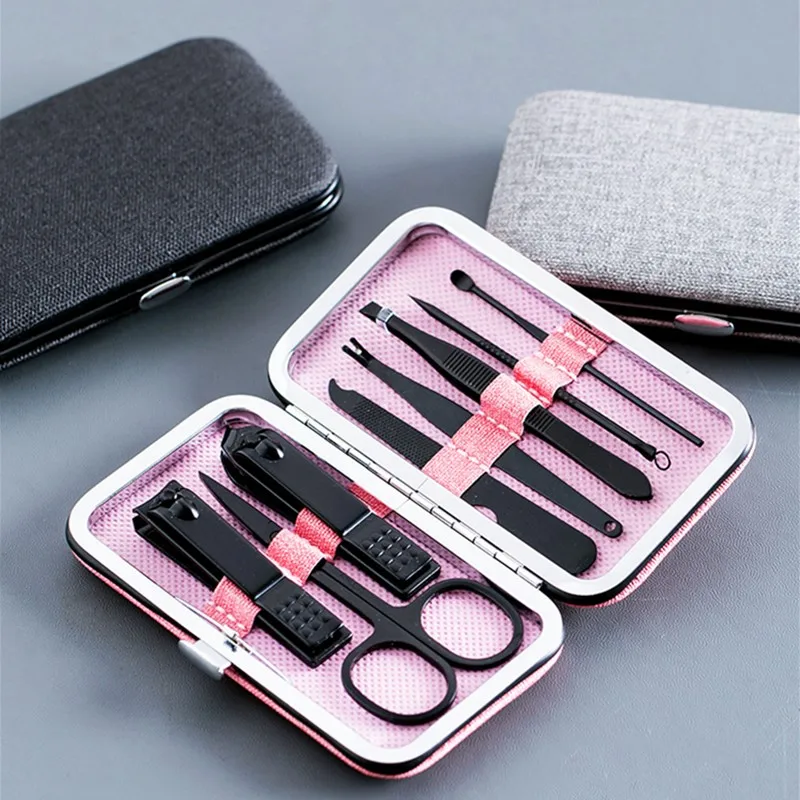 8Pcs Set Manicure Kit Nail Art Tools Multifunction Nail Clippers Set Stainless Steel Black Pedicure Scissor Tweezer For Gift
8Pcs Set Manicure Kit Nail Art Tools Multifunction Nail Clippers Set Stainless Steel Black Pedicure Scissor Tweezer For Gift