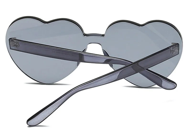 Oversized Herz Sonnenbrille Für Damen Uv Schutz Candy Farben_voghion.com