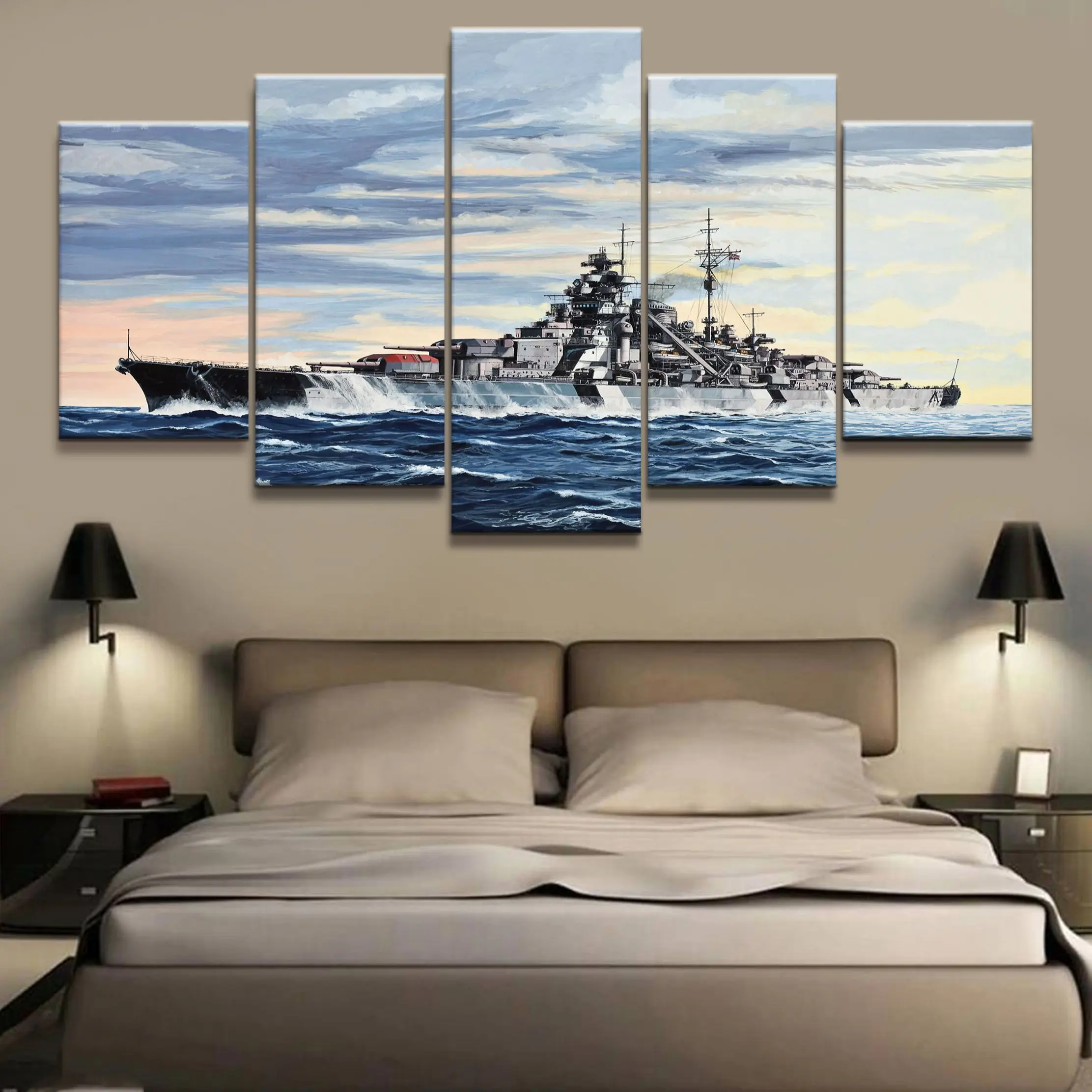 No Framed Canvas 5Pcs Battleship Bismarck War Weapon Wall Art Posters Home Decor Picture Accessories Room Decoration Paintings
No Framed Canvas 5Pcs Battleship Bismarck War Weapon Wall Art Posters Home Decor Picture Accessories Room Decoration Paintings
