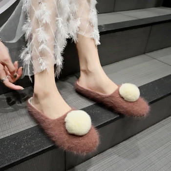 Fur Mules Casual Shoes Woman Plus Size Fur Balls Flip Flops Slides Round Toe Low Heels Fur Slippers Outside Flats Mules
Fur Mules Casual Shoes Woman Plus Size Fur Balls Flip Flops Slides Round Toe Low Heels Fur Slippers Outside Flats Mules