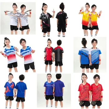 2021 Kids Tennis T-Shirt Shorts Suit,Quick Dry Boys Tennis T Shirts,Girl Badminton Table tennis Jerseys, Sports Running Shirts