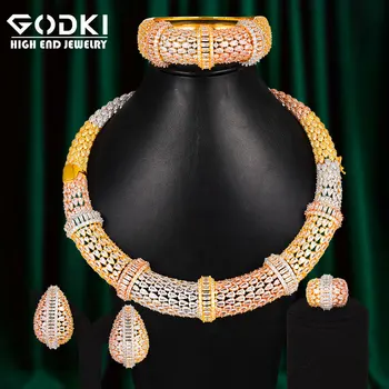 GODKI Luxury Party Bamboo Knot 4PCS Nigerian Jewelry Set For Women Wedding Zircon Indian African Bridal Jewelry Set 2018
GODKI Luxury Party Bamboo Knot 4PCS Nigerian Jewelry Set For Women Wedding Zircon Indian African Bridal Jewelry Set 2018