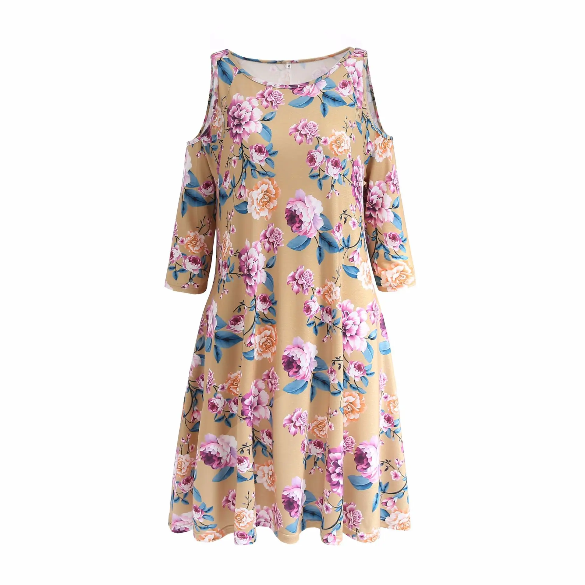 Женское плиссированное платье с цветочным принтом женское повседневное прямое