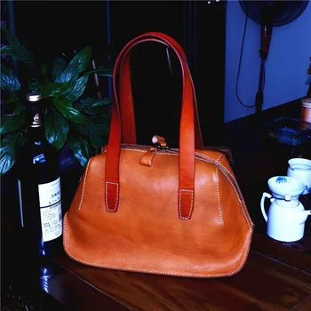 New Women's Bag Vegetable Tanned Leather Vintage Bag Tree Cream Leather Large Capacity Handbag
New Women's Bag Vegetable Tanned Leather Vintage Bag Tree Cream Leather Large Capacity Handbag