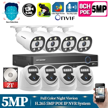 8CH 5MP AI Camera CCTV Security Camera System Face Detection Two-way Audio Human Detection P2P Video Surveillance Set
8CH 5MP AI Camera CCTV Security Camera System Face Detection Two-way Audio Human Detection P2P Video Surveillance Set
