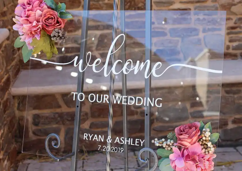 wall sticker mural for mirror board wedding sign personalized